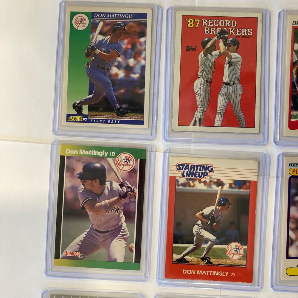 Lot of 9 Vintage 80s-90s Don Mattingly Baseball Cards New York Yankees - Picture 7 of 16
